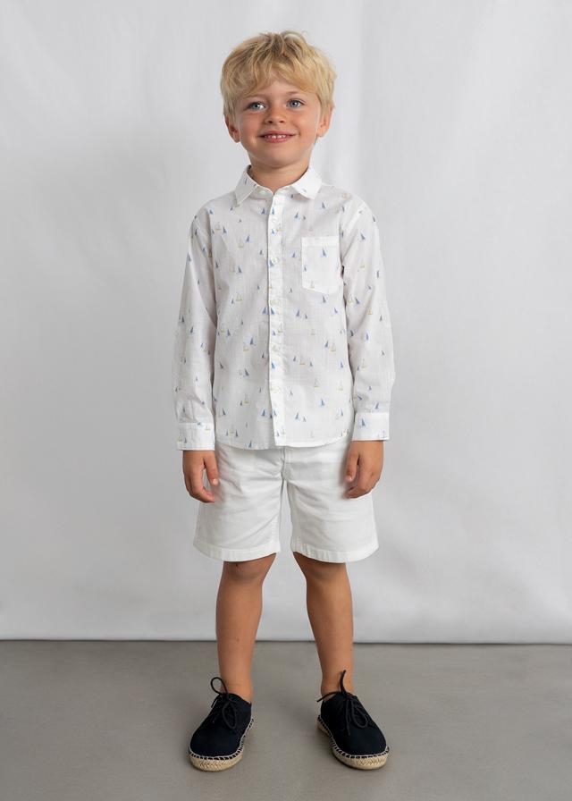 Camicia in lino manica lunga bambino 