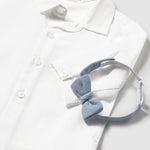 Camicia manica lunga con papillon neonato 