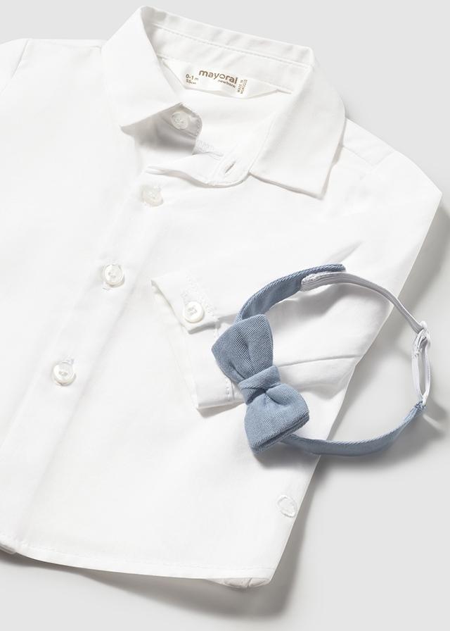 Camicia manica lunga con papillon neonato 
