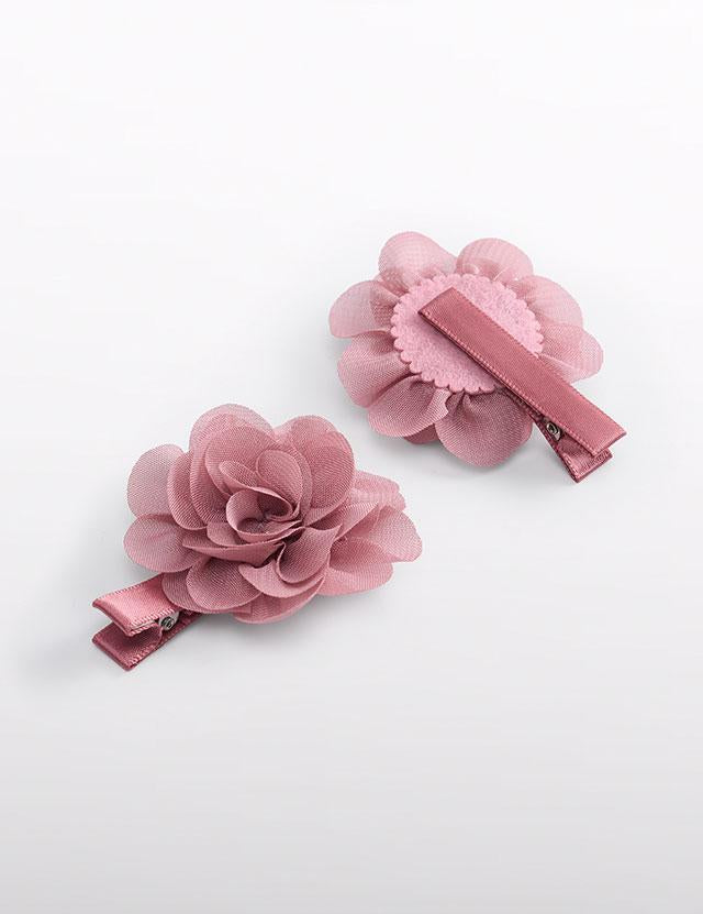 Set 2 fermagli fiori chiffon ragazza Abel E Lula 