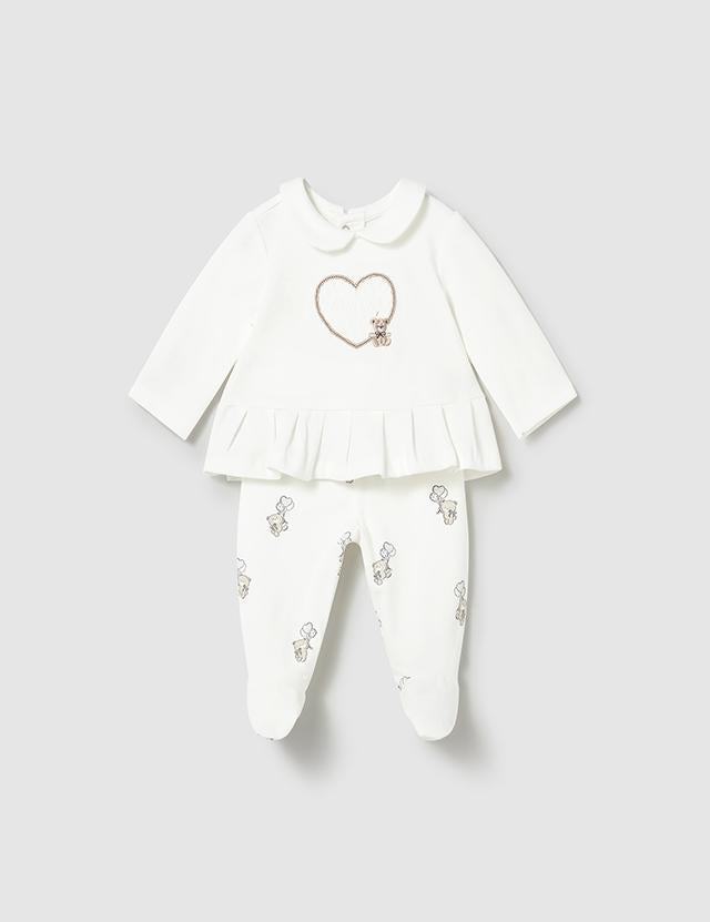 Completo ghettina e maglietta manica lunga neonata 