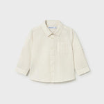 Camicia in lino manica lunga neonato 