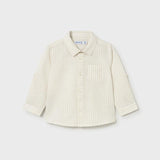 Camicia in lino manica lunga neonato 