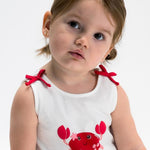 Completo pantaloncino stampato e maglietta neonata 
