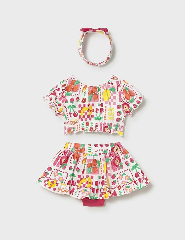 Completo 3 pezzi con fascia neonata 