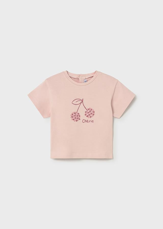 Maglietta ciliegia basic neonata 