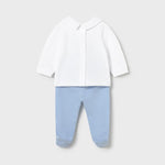 Completo ghettina e maglietta ricamata neonato 