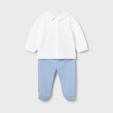 Completo ghettina e maglietta ricamata neonato 