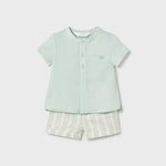 Completo pantaloncino e camicia neonato 