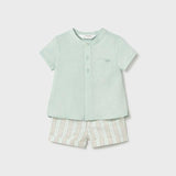 Completo pantaloncino e camicia neonato 