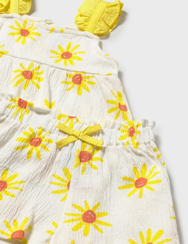 Completo pantaloncino e canottiera neonata 