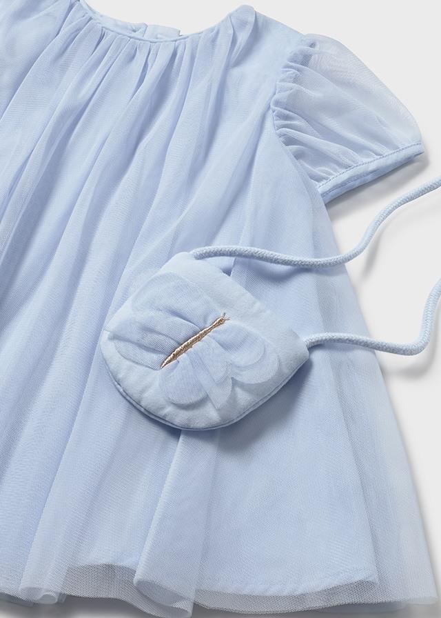 Vestito tulle con borsetta neonata 