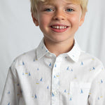 Camicia in lino manica lunga bambino 