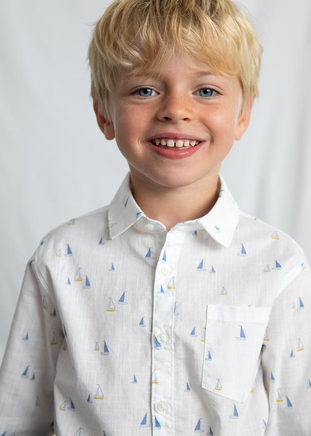 Camicia in lino manica lunga bambino 
