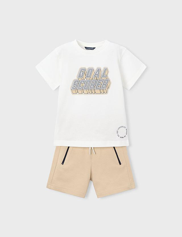 Completo pantalone e maglietta lettere bambino 
