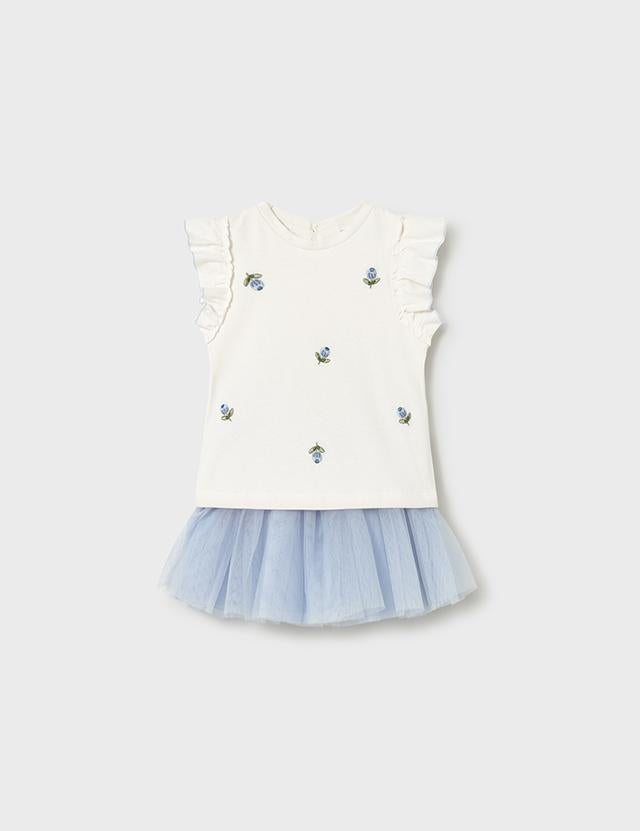 Completo gonna tulle neonata 