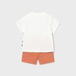 Completo in maglia bermuda e maglietta interattiva neonato 