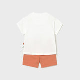 Completo in maglia bermuda e maglietta interattiva neonato 