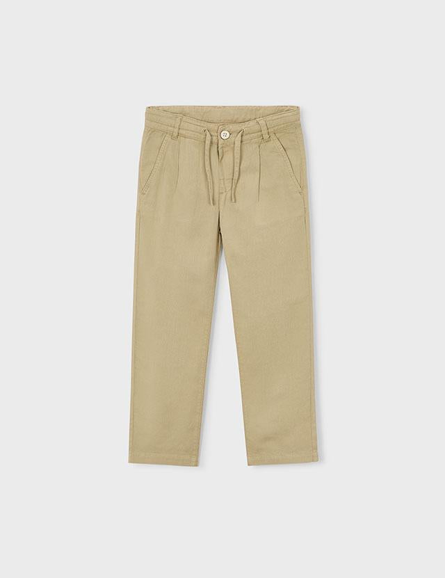 Pantalone lungo morbido chino in lino bambino 