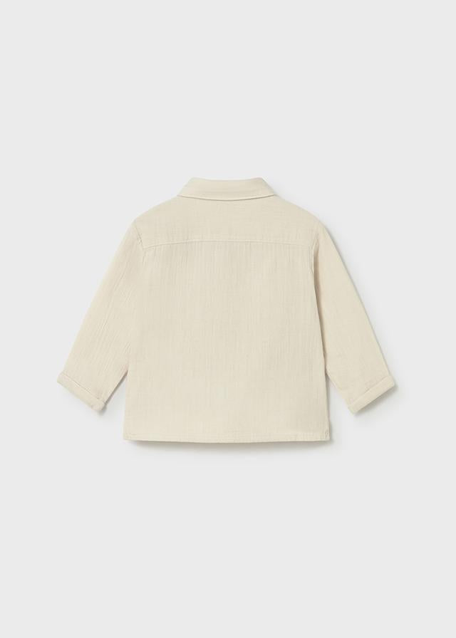 Camicia manica lunga bambula neonato 