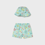 Completo costume e cappello reversibili protezione solare neonato 