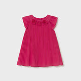 Vestito plissettato con fiori neonata 