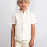 Completo bermuda e camicia in lino bambino 