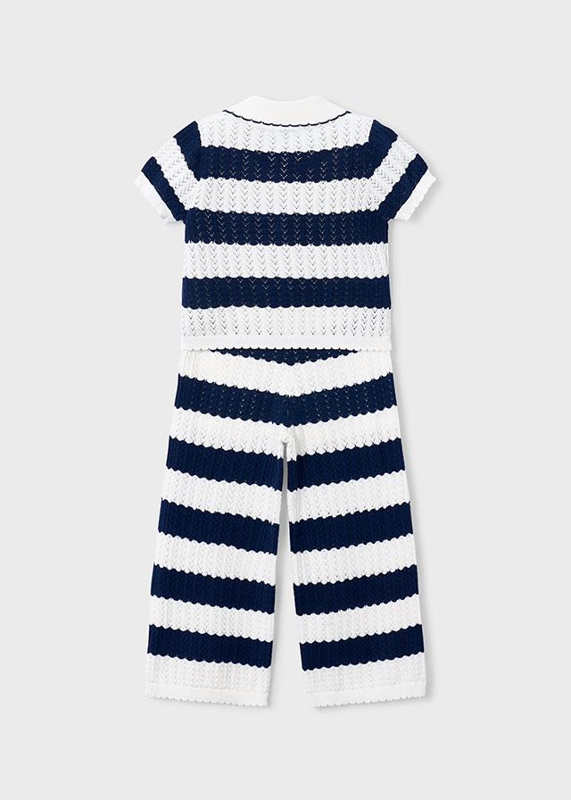 Completo 2 pezzi a righe bambina 