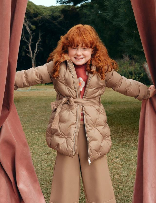 Giaccone ricamo imbottito neonata abel e lula 