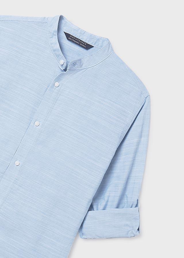 Camicia manica lunga colletto alla coreana ragazzo 