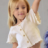 Maglietta con volant bambina 