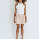 Top bretelle con fiori ragazza 