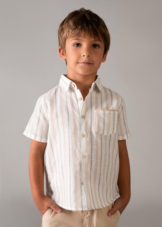 Completo bermuda e camicia in lino bambino 