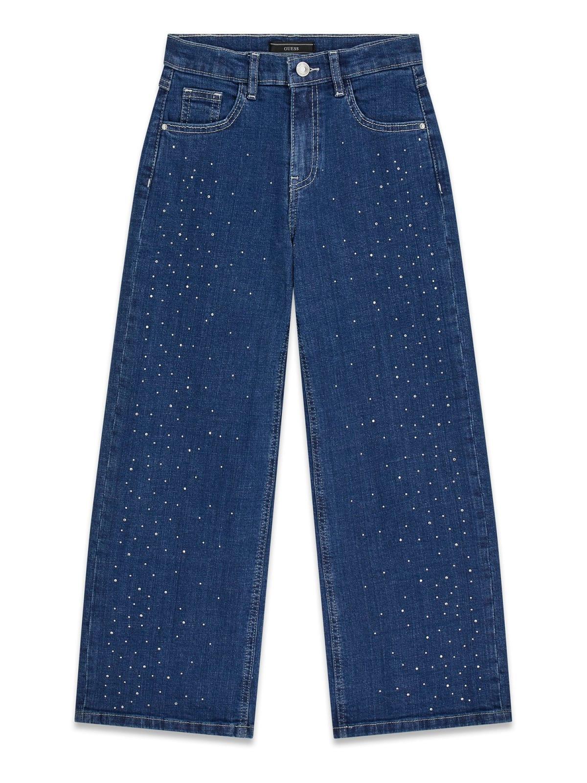 Jeans palazzo con strass ragazza Guess 