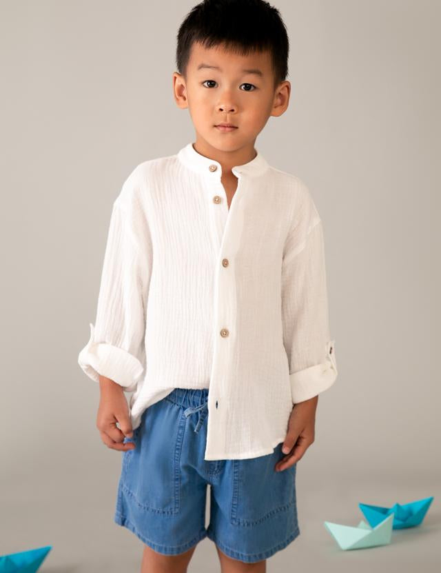 Bermuda jeans morbido bambino 