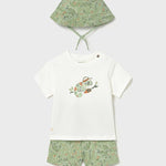 Completo in maglia 3 pezzi con cappello neonato 