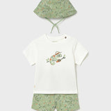 Completo in maglia 3 pezzi con cappello neonato 