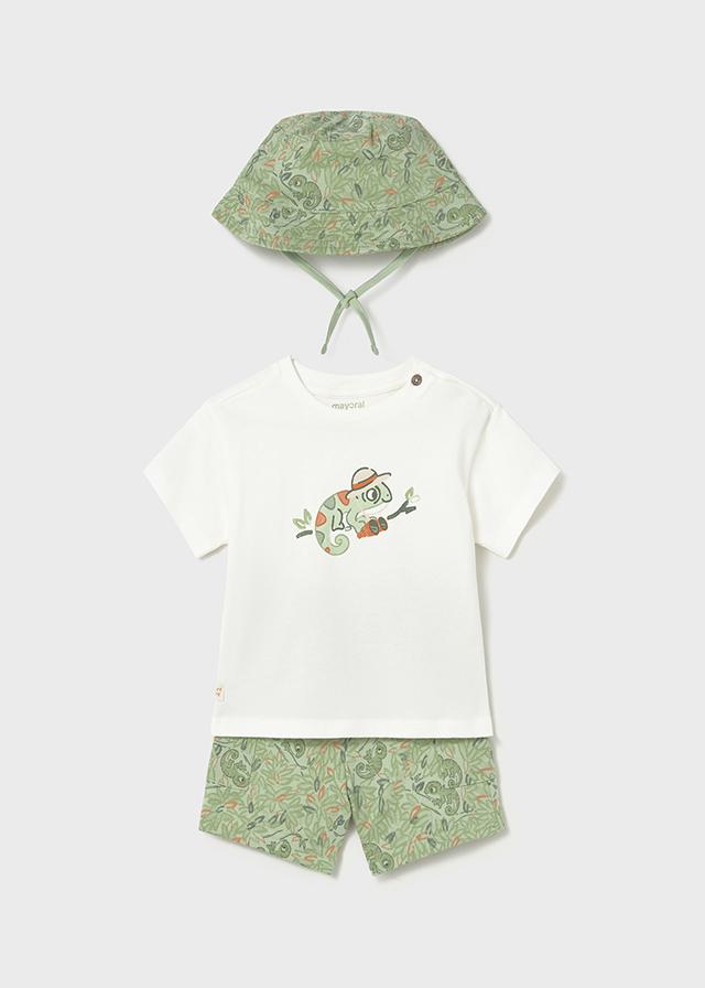 Completo in maglia 3 pezzi con cappello neonato 