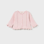 Completo 3 pezzi tricot neonata rosa 