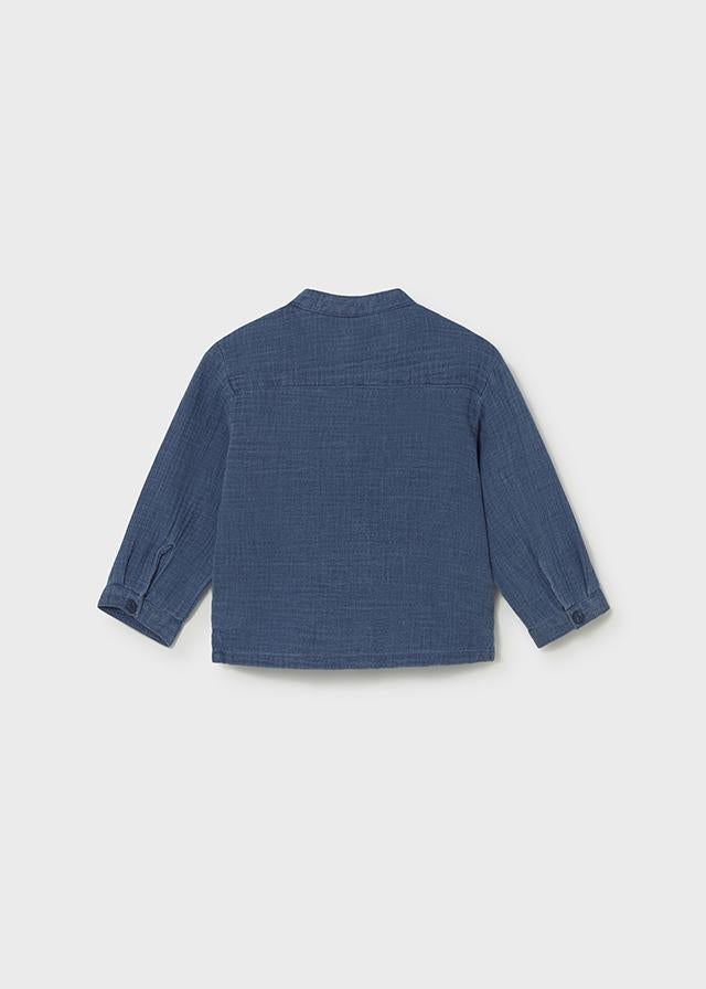 Camicia jeans manica lunga neonato 