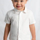 Completo pantaloncine e camicia in lino neonato 