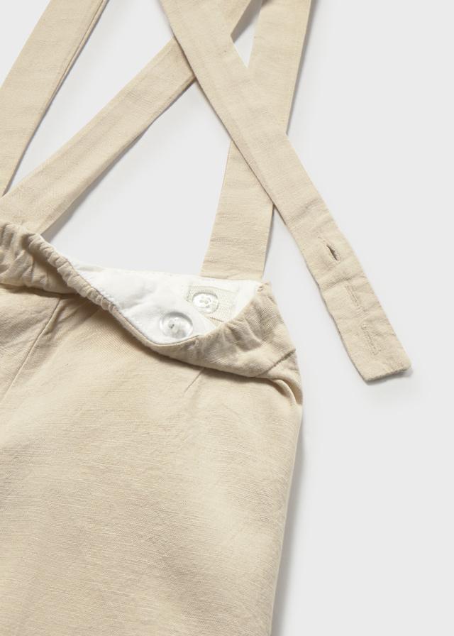 Completo pantaloncine e camicia con papillon neonato 