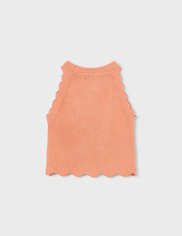 Top con collo all'americana bambina 