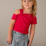 Maglietta asimmettrica bambina 