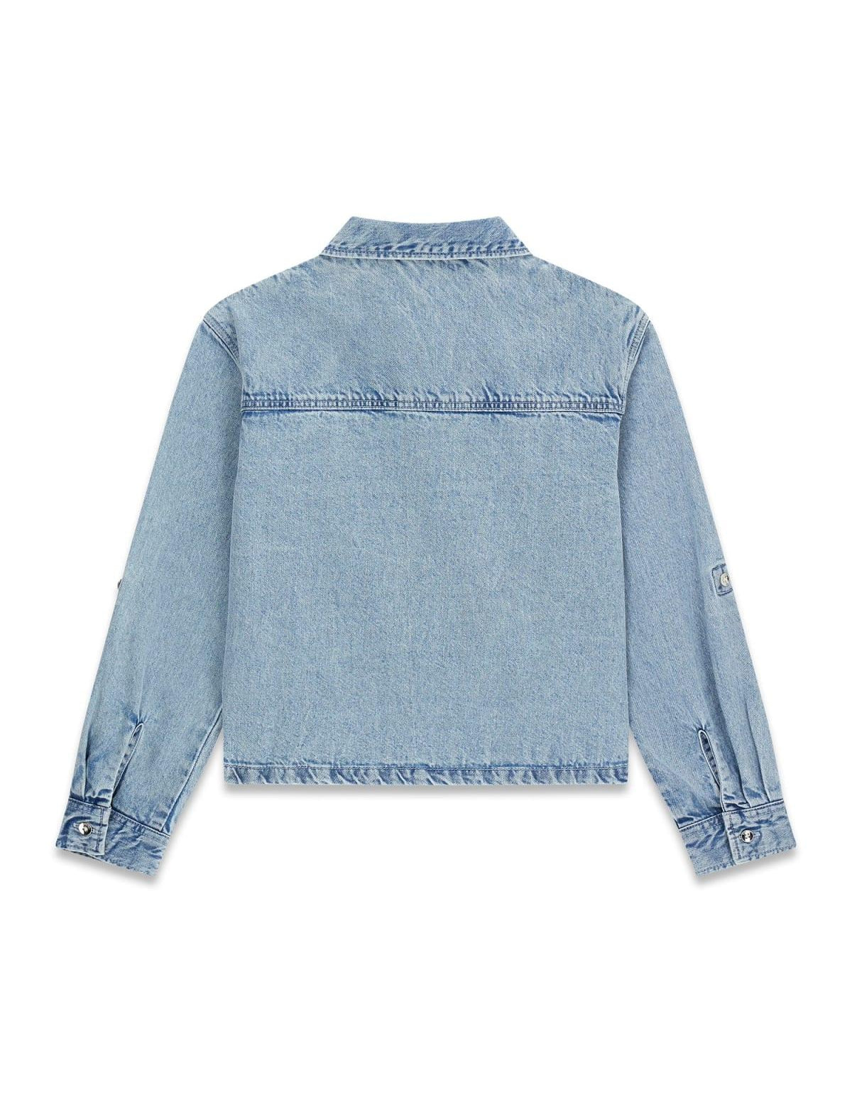 Camicia in denim con strass ragazza Guess 
