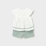 Completo bermuda e blusa neonata 