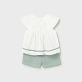 Completo bermuda e blusa neonata 