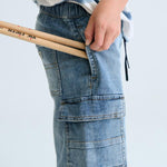 Bermuda cargo in denim ragazzo 