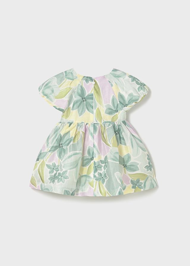 Vestito cerimonia stampato fiori neonata 