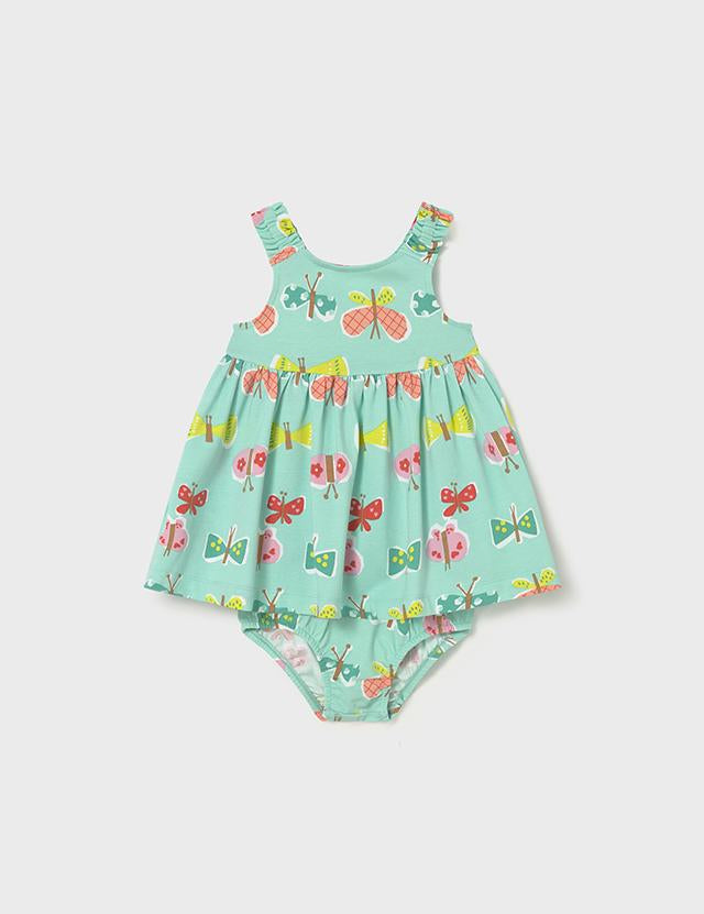 Vestito stampato con copripannolino neonata 